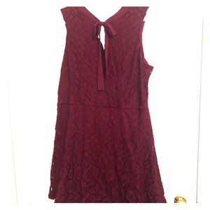 Burgundy lace dress